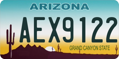 AZ license plate AEX9122