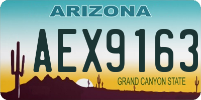 AZ license plate AEX9163