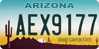 AZ license plate AEX9177