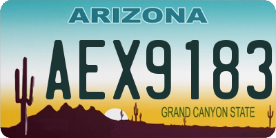 AZ license plate AEX9183