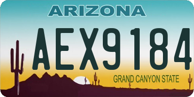 AZ license plate AEX9184