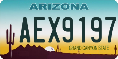 AZ license plate AEX9197