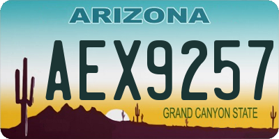 AZ license plate AEX9257