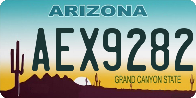 AZ license plate AEX9282