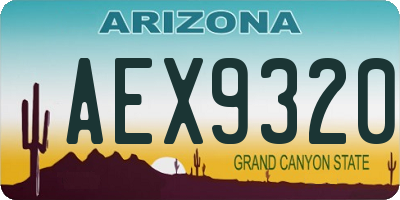 AZ license plate AEX9320