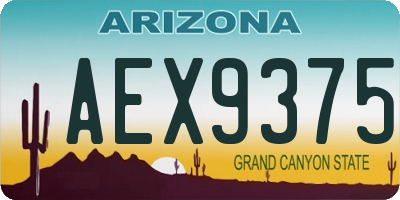 AZ license plate AEX9375