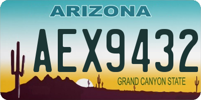 AZ license plate AEX9432