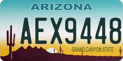 AZ license plate AEX9448