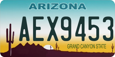 AZ license plate AEX9453