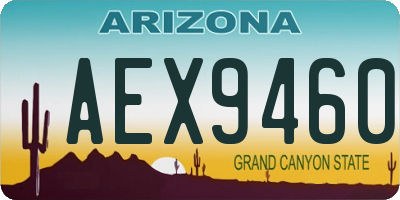 AZ license plate AEX9460