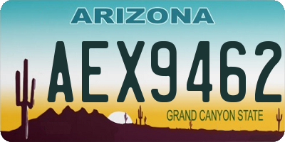 AZ license plate AEX9462