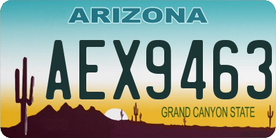 AZ license plate AEX9463