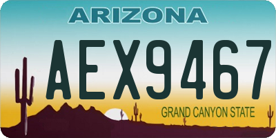 AZ license plate AEX9467