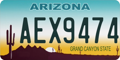 AZ license plate AEX9474