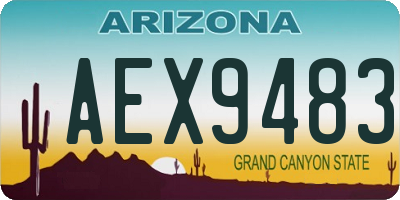 AZ license plate AEX9483