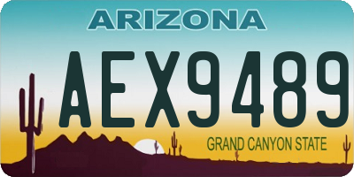 AZ license plate AEX9489