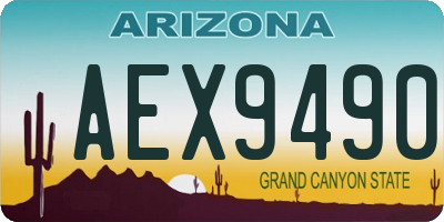 AZ license plate AEX9490
