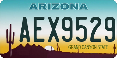 AZ license plate AEX9529