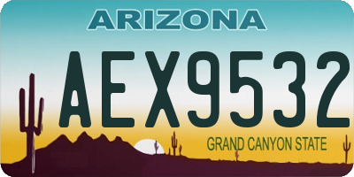 AZ license plate AEX9532