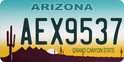 AZ license plate AEX9537