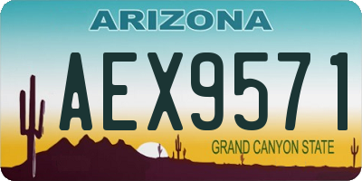 AZ license plate AEX9571