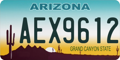 AZ license plate AEX9612