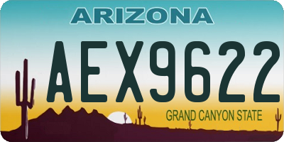 AZ license plate AEX9622