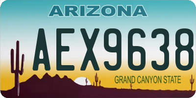 AZ license plate AEX9638