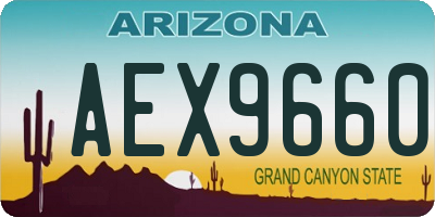 AZ license plate AEX9660