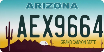 AZ license plate AEX9664