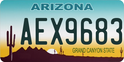 AZ license plate AEX9683