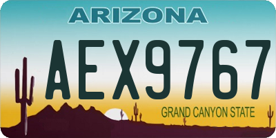 AZ license plate AEX9767