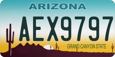 AZ license plate AEX9797