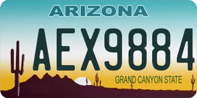 AZ license plate AEX9884