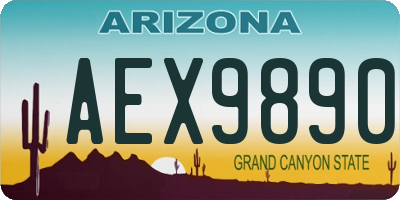 AZ license plate AEX9890