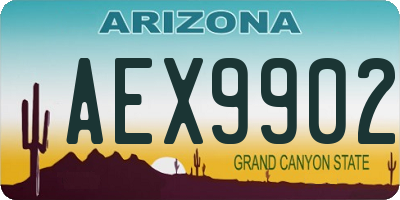 AZ license plate AEX9902