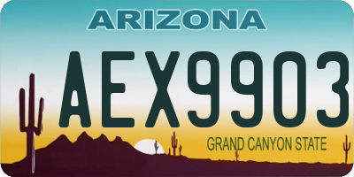 AZ license plate AEX9903