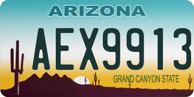 AZ license plate AEX9913