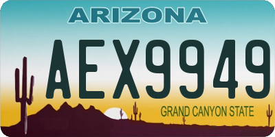 AZ license plate AEX9949