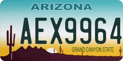 AZ license plate AEX9964