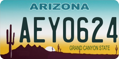 AZ license plate AEY0624