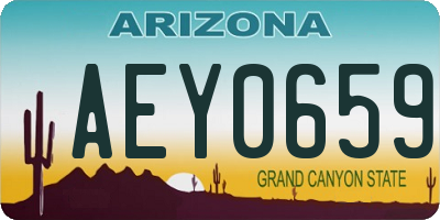 AZ license plate AEY0659