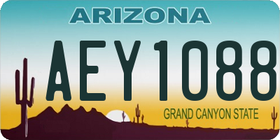 AZ license plate AEY1088