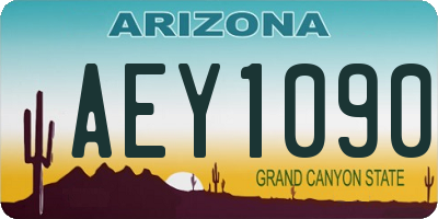 AZ license plate AEY1090