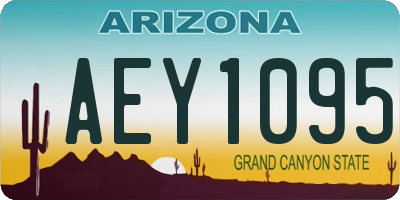 AZ license plate AEY1095