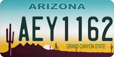 AZ license plate AEY1162