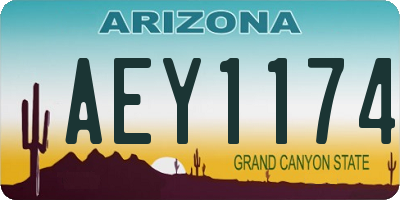 AZ license plate AEY1174