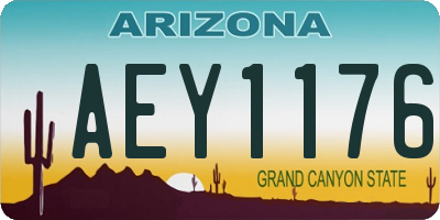 AZ license plate AEY1176