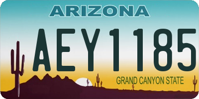 AZ license plate AEY1185