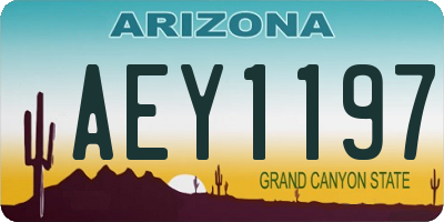 AZ license plate AEY1197